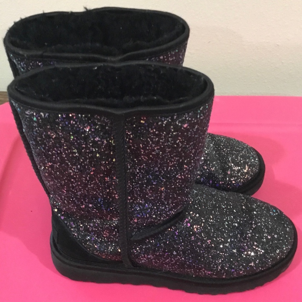 Ugg Purple Multi Colored Glitter Winter Boots - image 3
